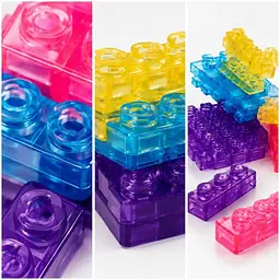 Конструктор дитячий силіконовий прозорий Magic Gummy Bloc 40 деталей - мініатюра 4