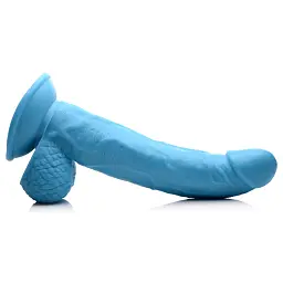 Фалоімітатор Pop Peckers 7.5 Dildo With Balls - Blue, 21.5 см (блакитний) - мініатюра 5