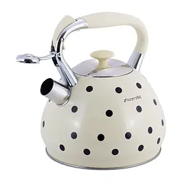 Чайник зі свистком Kamille KM-0695BG 3 л бежевий - мініатюра 2