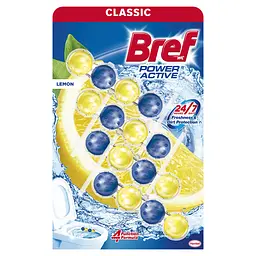 Туалетний блок Bref Сила актив Лимон Квадропак 200 г (50 г х 4 шт.)
