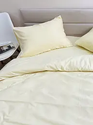 Комплект наволочок Ecotton 50х70 см 2 шт світло-жовтого кольору Cream yellow (25314) - мініатюра 3
