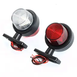 Габарит LED чебурашка 12/24V / великий 10 см / Пацюк-Білий 2 шт. (Л 034)