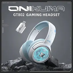 Ігрова гарнітура Onikuma GT802 бездротова з підсвіткою білий - мініатюра 4