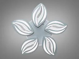 Люстра стельова LED Diasha 8092/5GR, 95W, 4100K, акрил, сучасний стиль, диммер - мініатюра 2