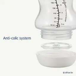 Скляна антиколікова пляшечка Difrax S-bottle Wide White з силіконовою соскою 310 мл (737FE White) - мініатюра 5