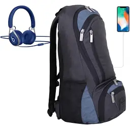 Рюкзак для ноутбука Bagland 15.6" Granite 23L black/gray 0012069 (7072175) - мініатюра 3