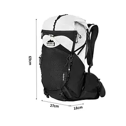 Рюкзак туристичний Naturehike Helium CNK2450XB016 (40 л) Білий M - мініатюра 9