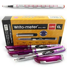 Ручка масляна CL Writo-Meter, 10 км, 0.5 мм, фіолетова, 12 шт., 8048-VIO