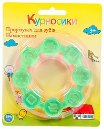 Прорізувач для зубів Курносики Намистинки силіконовий з водою салатовий (7042 сал) - мініатюра 2