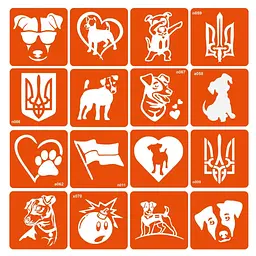 Набір трафаретів для біо-тату Пес Патрон pes-patron-16