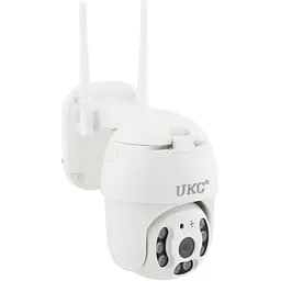 IP камера відеоспостереження UKC N3 6913 вулична з WiFi, кольорова з нічною зйомкою, біла - мініатюра 2