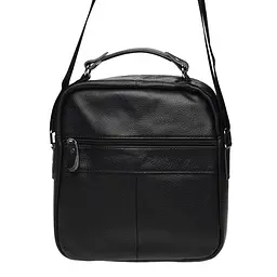 Чоловіча сумка Borsa Leather K15112 26x23x8 см Чорний (10960) - мініатюра 3