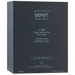 Маска зволожуюча та відновлююча Depot No.808 для обличчя та шиї (13 мл х 12 шт.)