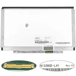 Матриця 13.3 N133BGE-L41 1366х768, 40pin, LED, SLIM горизонтальні планки, глянцева, роз'єм праворуч знизу для ноутбука