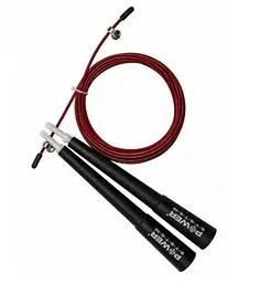 Скакалка швидкісна Power System PS-4033 Crossfit Jump Rope Red 2,8 м (PS-4033_Black-Red) - мініатюра 2