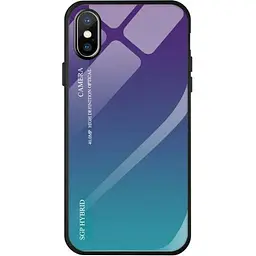 Чохол бампер Primo Gradient Glass для Apple iPhone X / Xs Purple - мініатюра 2