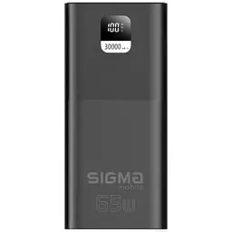 Батарея універсальна Sigma X-power SI30A6QLX 30000mAh, PD/65W, LED, cable 100w, black (4827798835111)