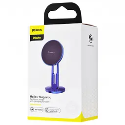 Тримач в машину Baseus Hollow Magnetic Car Mount Vertical Type чорний (28272) - мініатюра 2