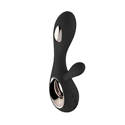Вібратор-кролик LELO Soraya Wave Black, манливі рухи стовбура - мініатюра 2