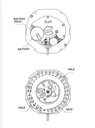 Механізм для наручного годинника Sunon SL28D-6 (IBWSL28D-6) - мініатюра 10