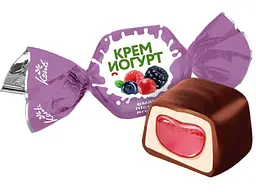 Цукерки КОНТІ 1кг "Крем-йогурт" смак лісові ягоди