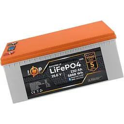 Акумулятор LogicPower LiFePO4 LCD Smart BT 24V 25.6V/230Ah/5888Wh BMS 200A/100А [23535] [109616] - мініатюра 3
