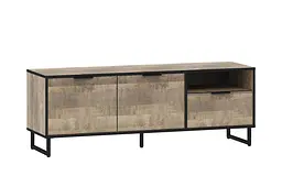 Тумба під телевізор Moreli Forte F-0007 у стилі Loft 1400х505х400 мм Дуб Гранж Пісочний