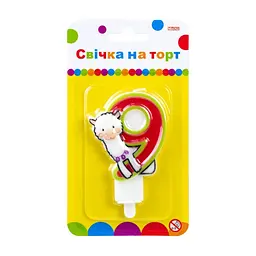 Свічка Maxi Llama "9" висотою 7,62 см (MX622068-9)