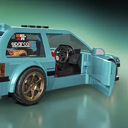 Колекційна машинка-конструктор Hot Wheels Mattel Brick Shop Speed Honda Custom 90 Civic EF (JHF62) - мініатюра 3