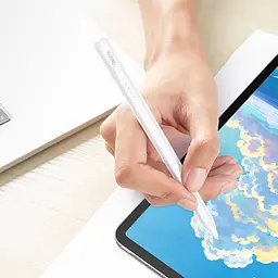 Стілус Hoco GM114 Smart active Pad dedicated capacitive pen (only for IPad) White - мініатюра 4