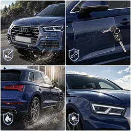 Антигравійна захисна бронеплівка за лекалами для Audi Q5 8R 2008-2017 - передня частина авто (капот бампер крила)) - мініатюра 4