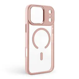Чехол Apple iPhone 17 Pro Max, Unit MagSafe, розовый, прозрачный, магсейф, противоударный, магнитный, панель-накладка с поддержкой MagSafe, с поддержкой беспроводной зарядки, TPU+PC, защита всего корпуса, ударопрочный, ArmorStandart (ARM86303) - мініатюра 2
