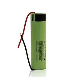 Акумулятор Li-ion 18650 Panasonic 3400 мАг 3,7В + провід DIY (Зелений) - мініатюра 2