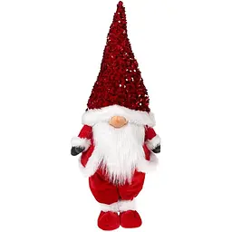 М'яка іграшка Bona Red & White Гном у паєтках 22х16х55 см (000264842)