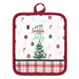 Прихватка Ardesto Christmas Tree 18х20см, 100% поліестер (верх), 100% бавовна (низ), зелений (ART04HT)