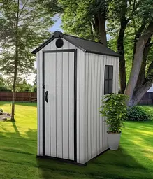 Госпблок-сарай пластиковий BKS 3х5FT з двосхилим дахом 210 × 103 × 163 см