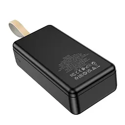 Зовнішній акумулятор Hoco J87B Tacker power bank 30000mAh 3 виходи чорний - мініатюра 3