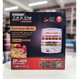 Сушарка для овочів та фруктів Zepline ZP-029 800 Вт Біла - мініатюра 4