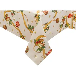 Скатертина водовідштовхувальна Lefard Home Textile Lazos beig 140х140 см (715-358) - мініатюра 3