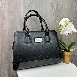 Сумка жіноча велика чорна класична стильна на плече - мініатюра 2