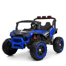 Джип M 6382EBLR-4(24V) радіо/к2.4G, 2мотори45W, 2*12V7AH, MP3, USB, BLUETOOTH, TF, EVA, муз, світ.шкіра, синій