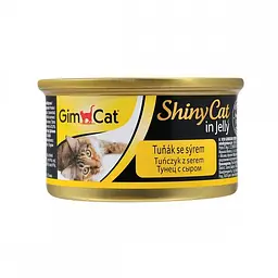 Вологий корм для котів GimCat Shiny Cat 70 г (тунець та сир)