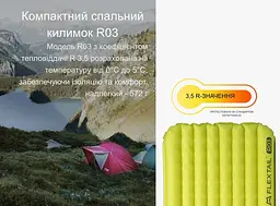 Килимок туристичний самонадувний Flextail Tiny 7см - мініатюра 4