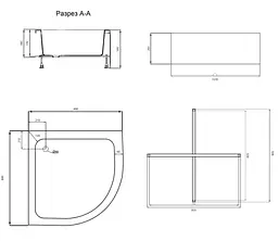 Душовий піддон Lidz Kapielka ST90x90x26, напівкруглий LKAST909026 - мініатюра 7
