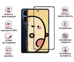 Скло захисне BeCover Tecno Camon 19 Neo (CH6i) Black (708168) - мініатюра 3