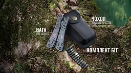 Мультитул Ganzo G301-B Black Edition 26 функцій - мініатюра 16