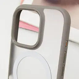TPU+PC чохол Blueo Skin Friendly Frosted with MagSafe для Apple iPhone 16 Pro Max (6.9) Сірий / Grey - мініатюра 5