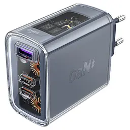 МЗП Acefast A45 Exploration series PD65W GaN (1USB-A/2C) Mica gray - мініатюра 2