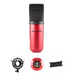 Конденсаторний USB-мікрофон Auna MIC-900WH-LED, 16 біт/48 кГц, 32 дБ (10030363) - мініатюра 4