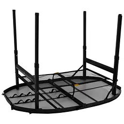 Складний стіл Bo-Camp Woodbine Oval 100x70 cm Black/Wood look (1404185), Коричневий - мініатюра 6